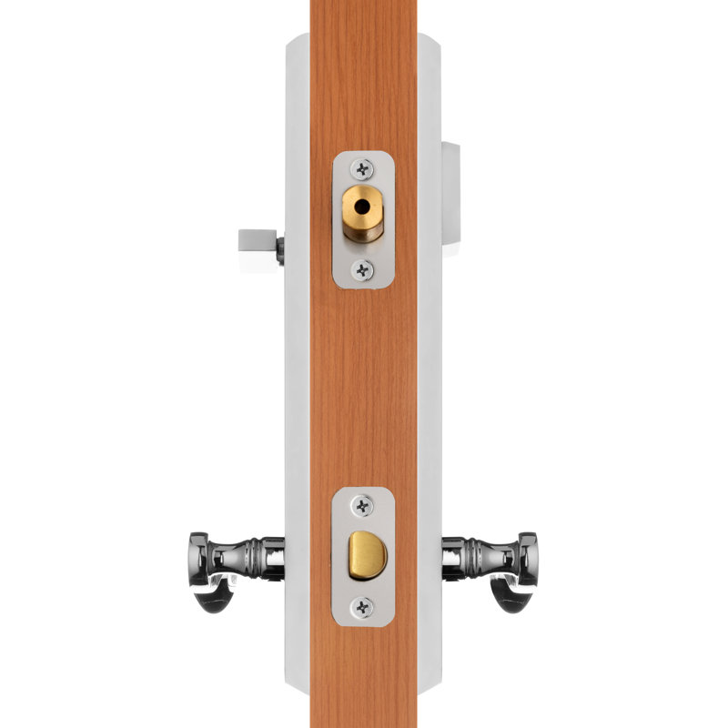Rockwell Times Square Solid Brass Handleset With Delta Lever In Polished Chrome Finish