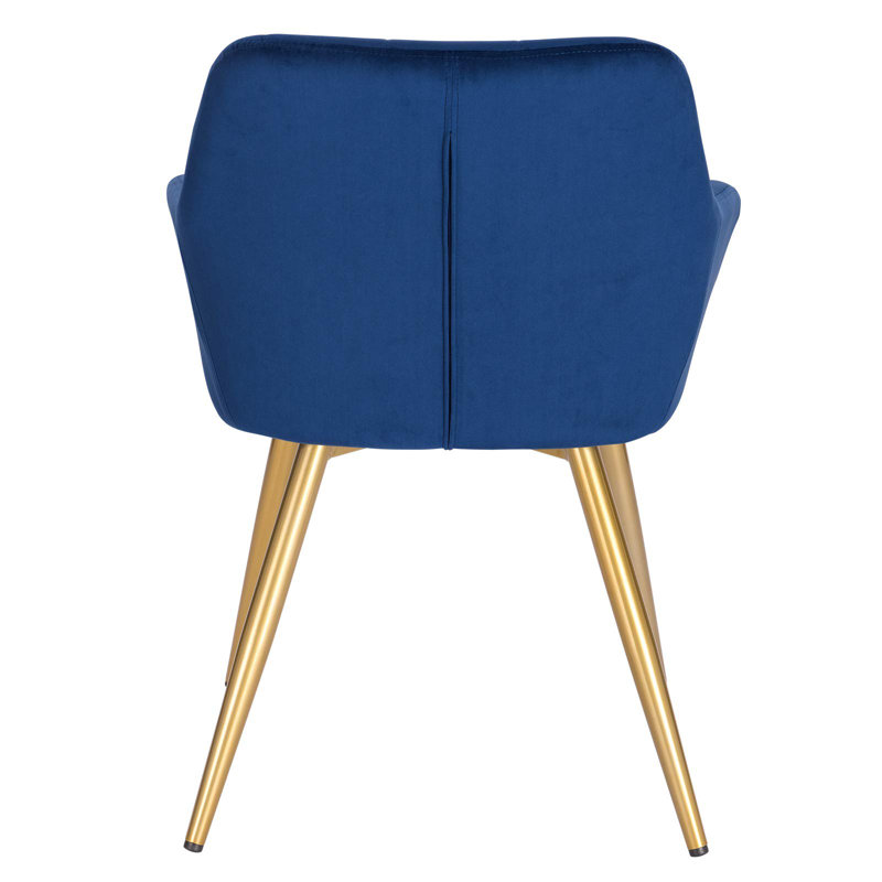 Palumbo Upholstered Dining Chair, Ocean Blue, Gold