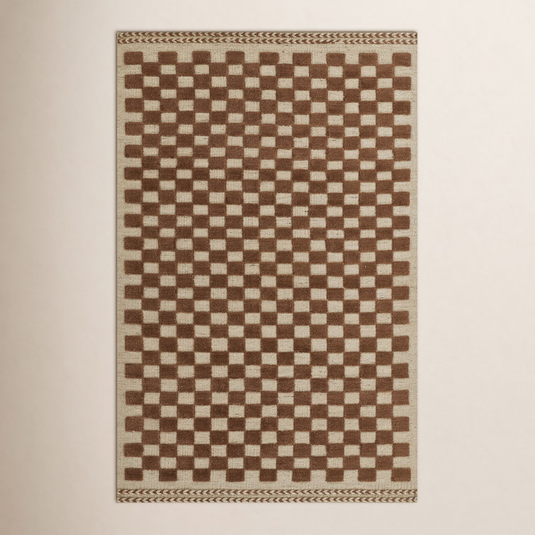 Azle Handmade Wool Brown Rug