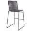 Chaise de bar en métal tissé gris anthracite (ensemble de 2)
