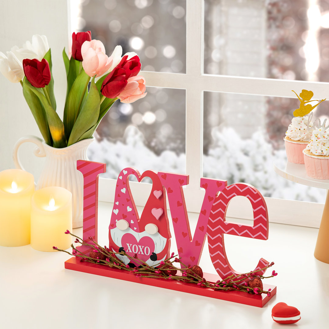 Montclair Valentine's Love Wooden Gnome Table Decor The Twillery Co.®