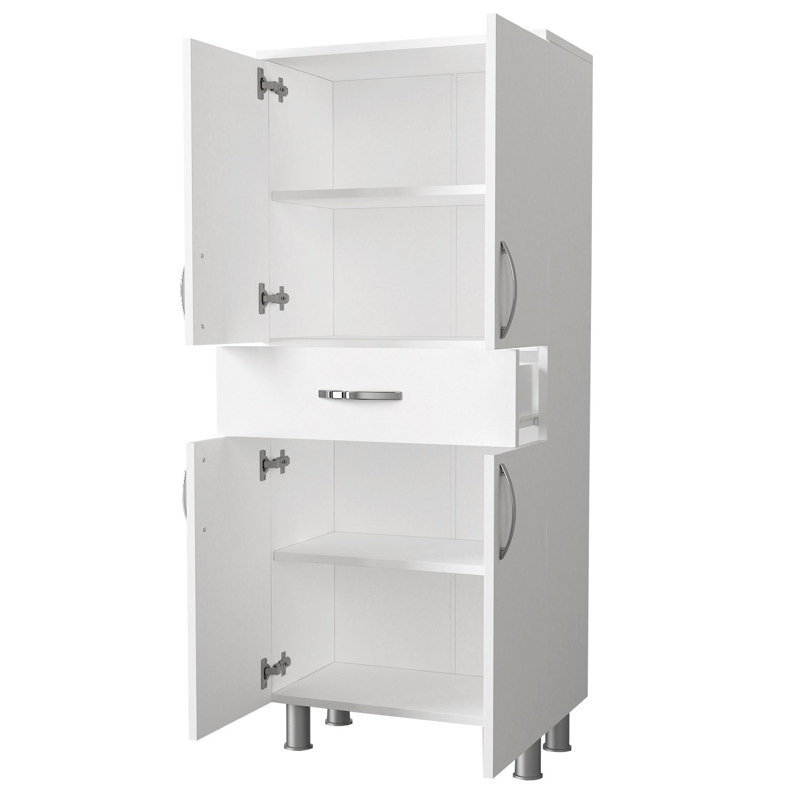 Armoire de salle de bain Talton, 23,4 x 55,1 x 12,4 pouces, blanc | 100% panneau de particules enduit de mélamine, épaisseur: 0,7 pouce | Fixation murale, tablettes multiples, rangement supplémentaire | Conception élégante et fonctionnelle pour toute salle de bain