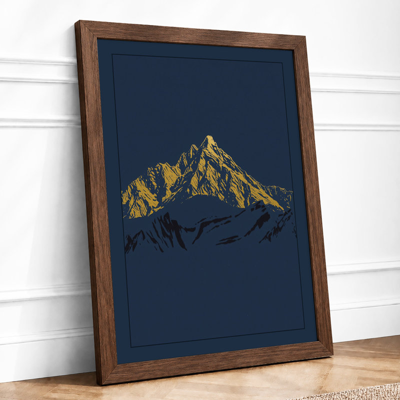 Golden Peak Minimalist - Print, Walnut, A3 - 42.0 x 29.7 cm