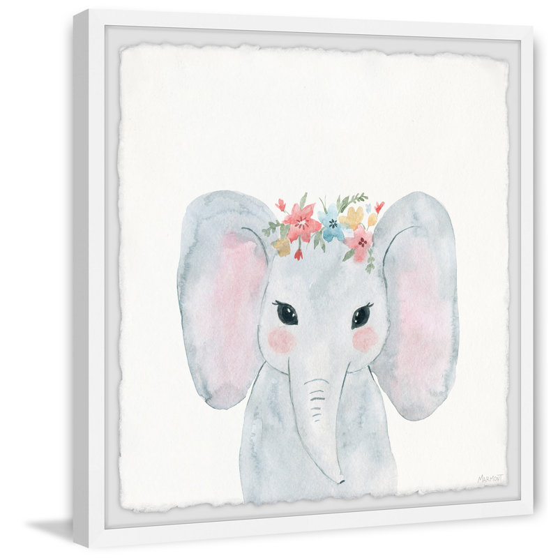 «Eoin Pink Ears», reproduction encadrée, H 12 po x l 12 po x P 1,5 po