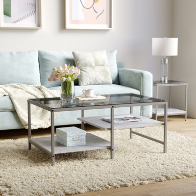 Table basse à 4 pieds avec rangement