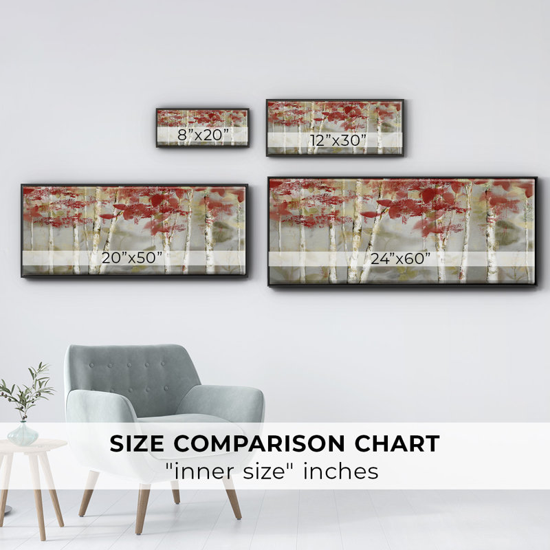 Autumn Forest- Framed Canvas, 24" H x 60" W