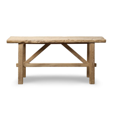 Approx. 5-5.5ft Long Rustic Vintage Console Table Weathered Natural