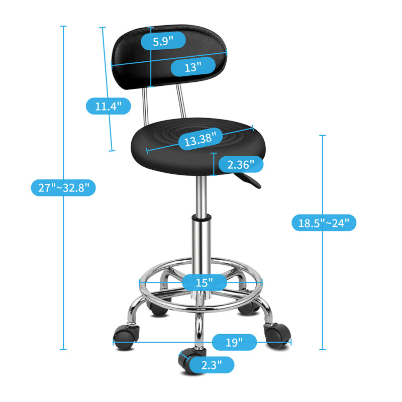 Tabouret Codnor Lab, Noir