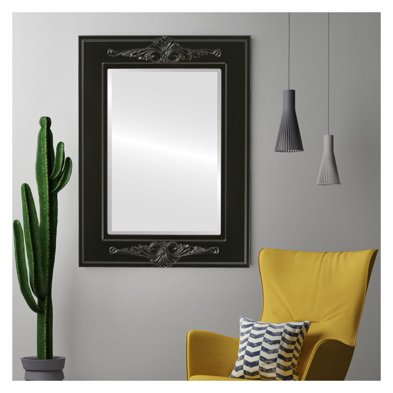Retiro Rectangle Mirror, 21" x 17", Matte Black