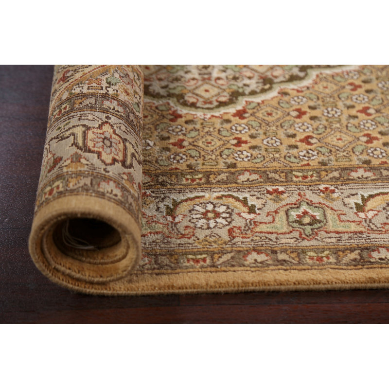 Tapis Tabriz Mahi végétal noué à la main 4 x 6
