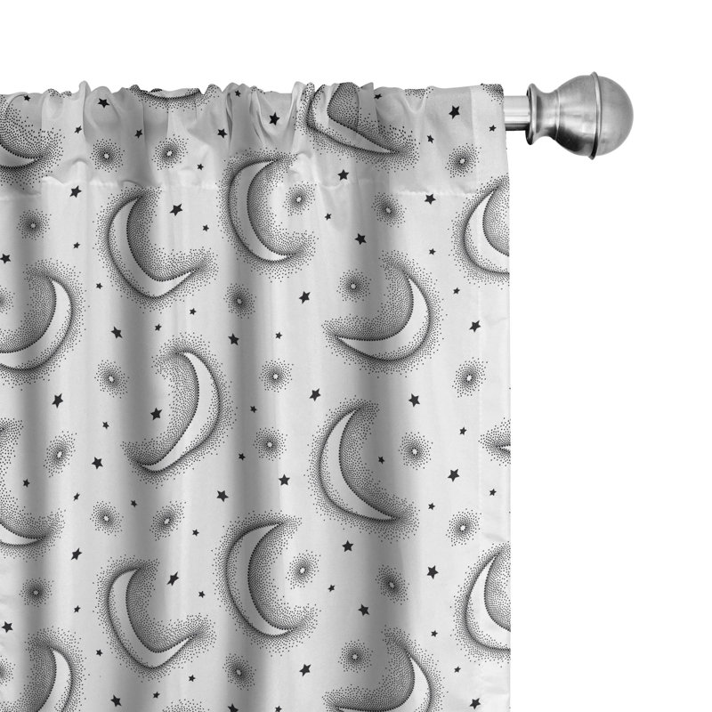 Moon Semi-Sheer Rod Pocket Curtain Panels, 28" x 95"