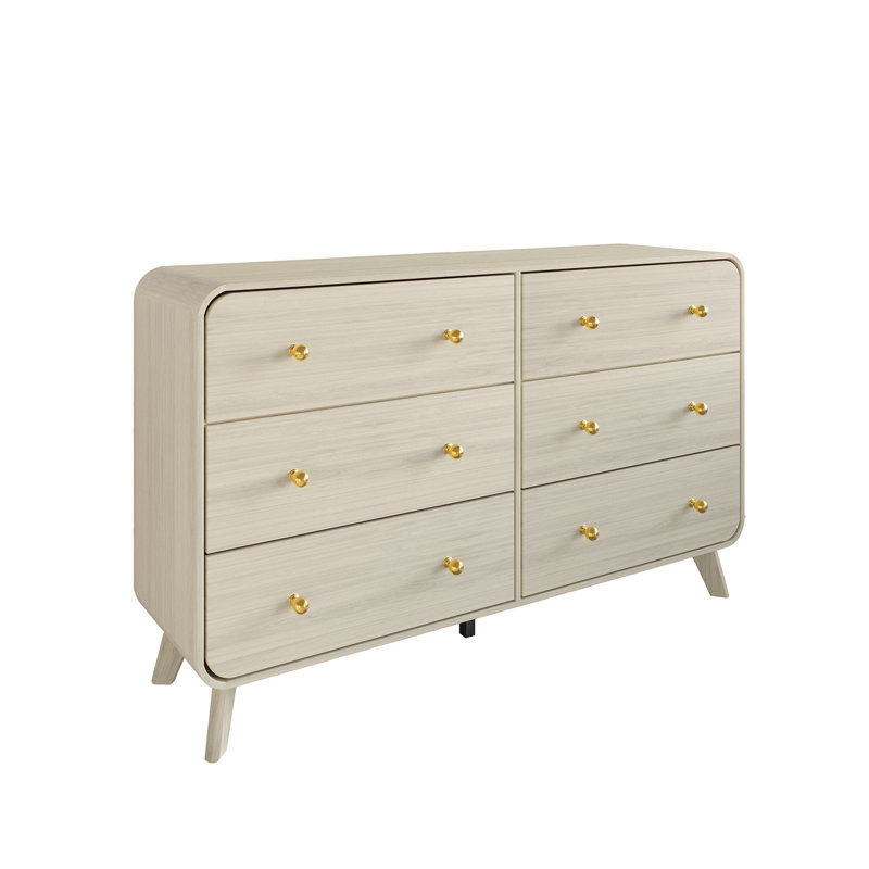 6 Drawers Dresser, Natural