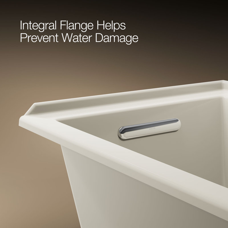 Underscore® 60" x 30" Soaking Bathtub, Biscuit, Left