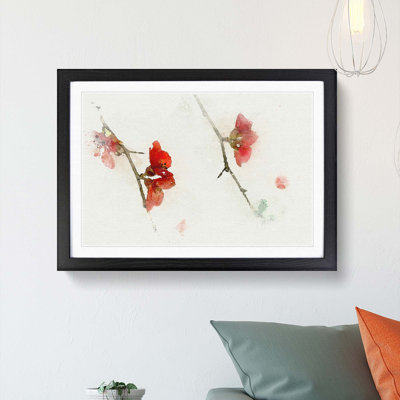 Pink Flowers & Thorns in Abstract - Picture Frame Graphic Art Print