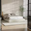 Structure de lit plateforme en chenille avec mousse de nuage, rembourrage en mousse de 5 pouces, sans sommier, facile à assembler-123276767-126016548