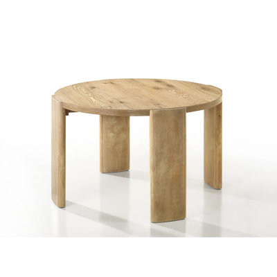 Table de salle à manger en chêne, 47 po, placage de conception moderne et élégante rehausse le décor de la pièce
