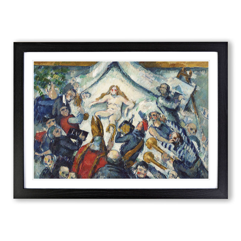 The Eternal Feminine by Paul Cezanne - Picture Frame Painting, 27cm H x 36cm W x 2cm D, Black