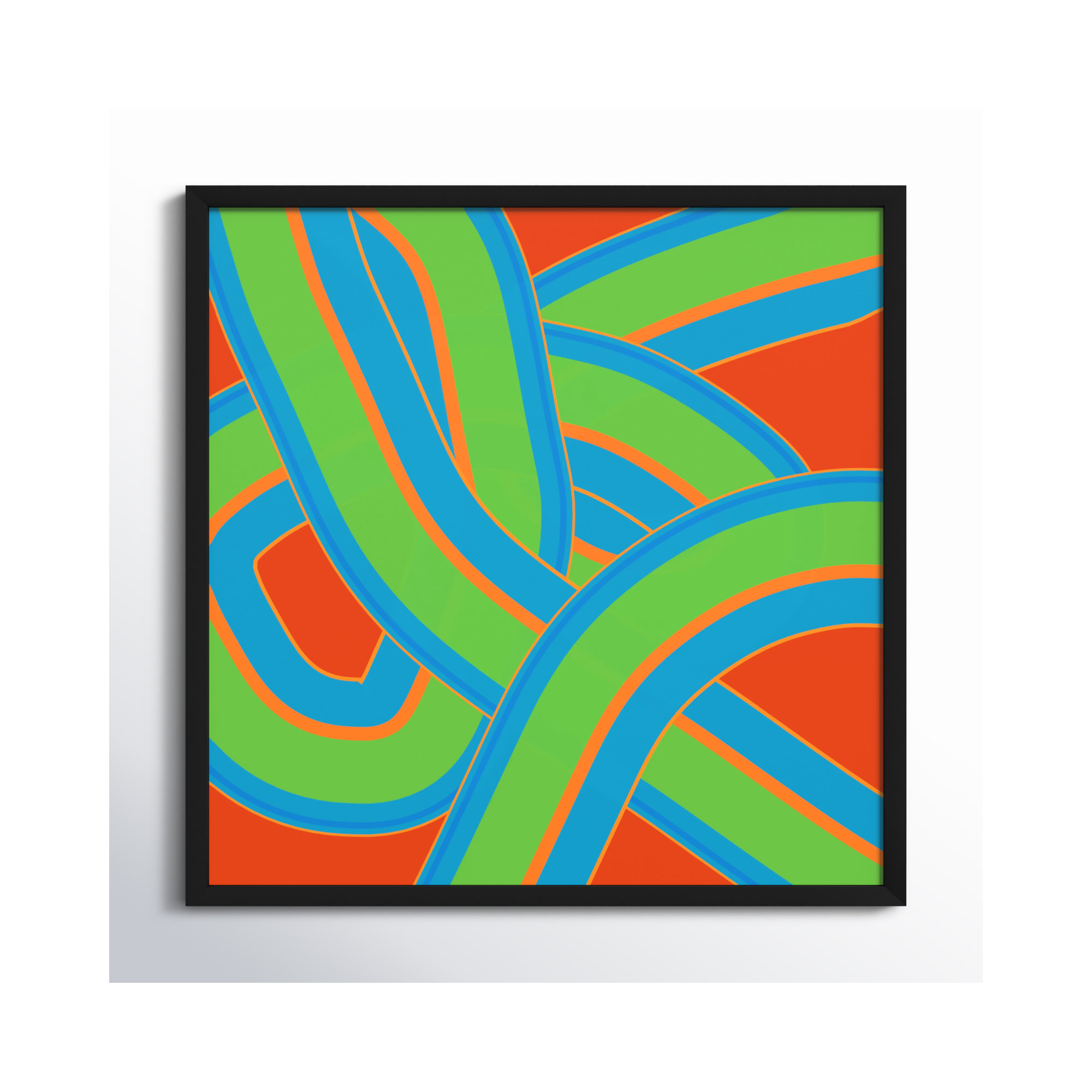 Twisted Love by Jacques Pilon, Black, 30" H x 30" W x 1.25" D