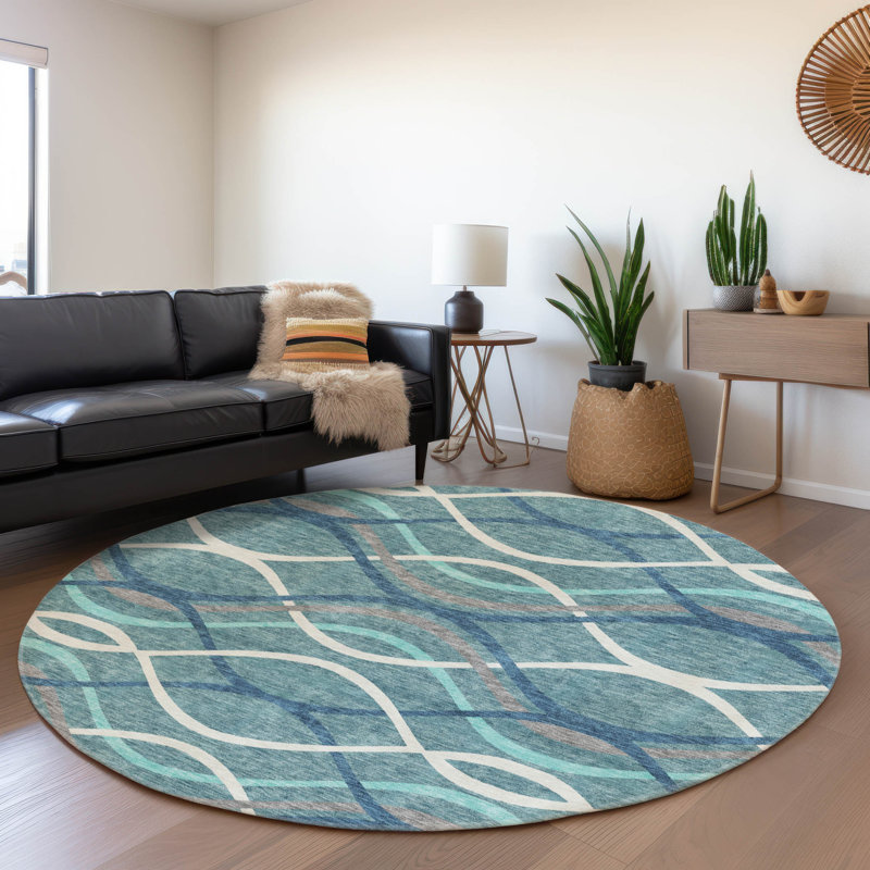 Tapis tissé à la machine Lamanna , Rond 8 pi