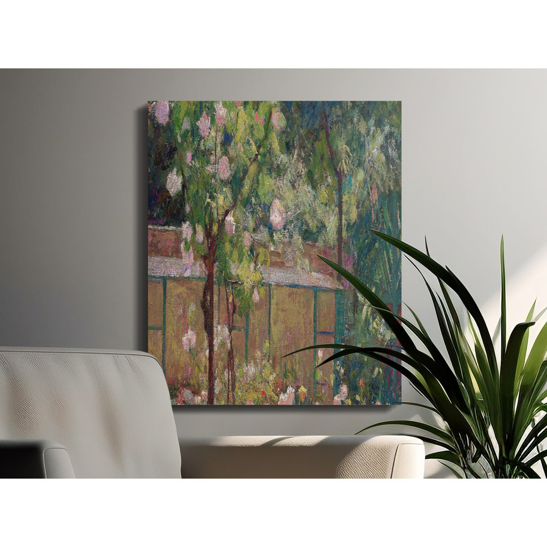 Rose Garden Canvas Wall Art, Gallery Wrapped Canvas Print, Ready to Hang, Archival Quality, Floral Home Decor, Impressionist Painting