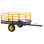 Remorque utilitaire de jardin robuste AMERLIFE, remorque de remorquage de VTT de 1 500 lb 20 pi cu UTV avec chariot de basculement avec côtés amovibles et poignée pratique, chariot de tondeuse à gazon pour tracteur