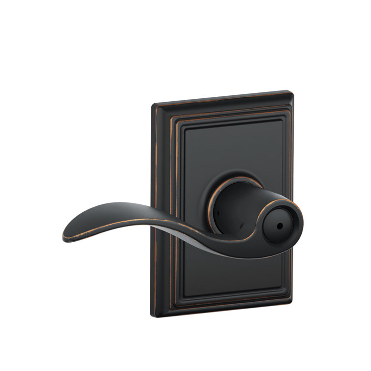 Accent Privacy Door Lever with Addison Rosette