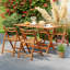 Table de salle à manger 54,5 po x 27,5 po avec trou de parasol 2 po pour balcon