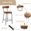 Ensemble de 2 tabourets de bar, chaises rembourrées avec dossier-411639335