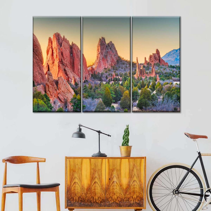 Garden of the Gods Sunrise 3 pièces, H 48 po x l 74 po x P 1 po
