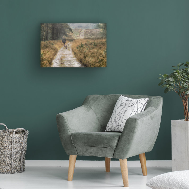 Art mural sur toile tendue - Art mural Cora Niele «Walking the Dogs» pour le salon, la chambre à coucher ou le bureau - 22 x 32