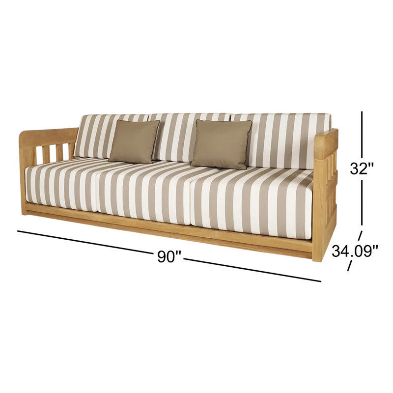 Adelaide Outdoor Sofa Brown Stripe