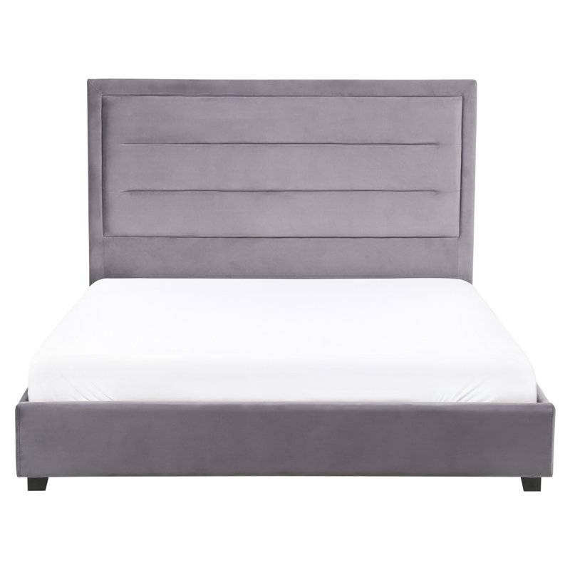 Upholstered Bed, European Double (140 x 200 cm), Grey