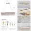 Lustre rectangulaire en cristal doré à 8 lumières de 99 cm (39 po), suspension moderne en cristal K9 en forme de goutte de pluie-357576918