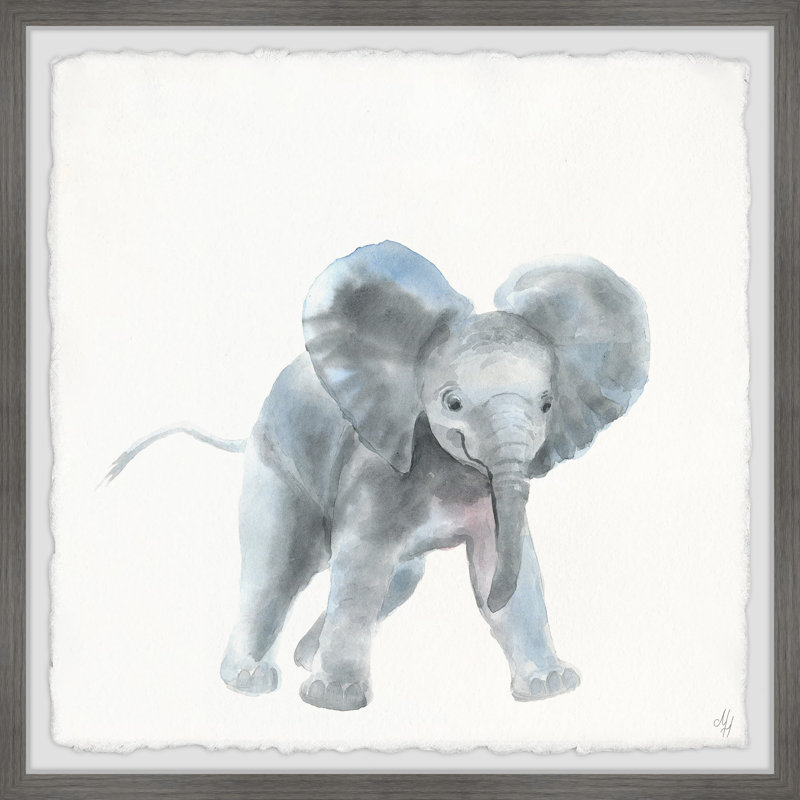 Keppler Playful Elephant, reproduction encadrée, H 24 po x l 24 po x P 1,5 po