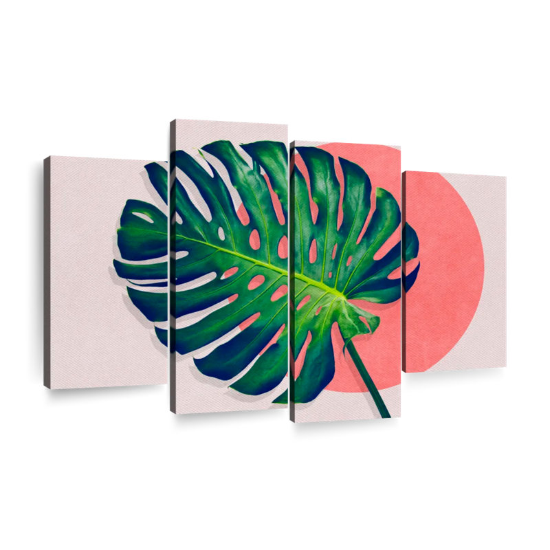 4 pièces Monstera Paradise, H 27 po x l 43 po x P 1,25 po