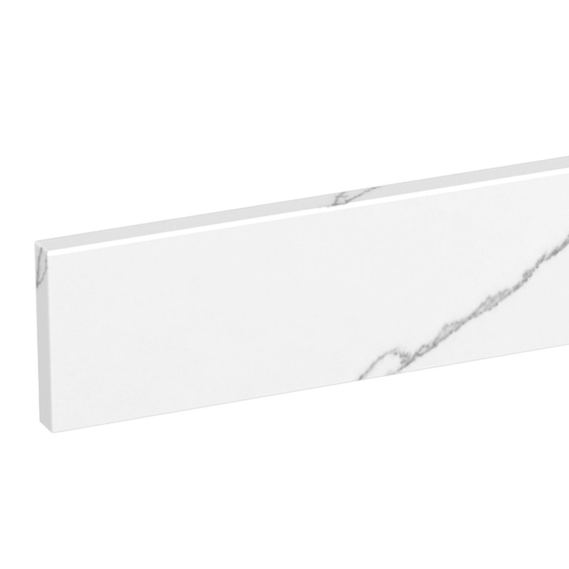 Éclaboussure latérale en pierre de quartz 21,25 po pour comptoir de meuble-lavabo blanc