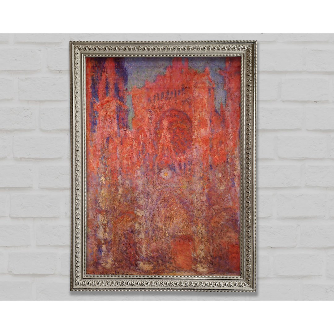 Fassade der Kathedrale von Rouen von Claude Monet - Einzelne Bilderrahmen Kunstdrucke