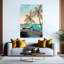 «Retro Beach Car Ride Classic Retro Vintage Palm Tree Coastal», art mural-1501477102