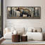 Impression sur toile encadrée «Wood Panneau Effect»-111652926-111652928