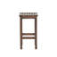 Tabouret de comptoir d'extérieur 2 pièces en bois, brun, sièges subtilement courbés et stabilité pour l'extérieur, sièges, fonctionnalité