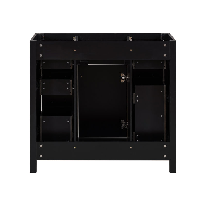 [Cabinet seulement] Meuble-lavabo noir de 36 po (lavabo non inclus)