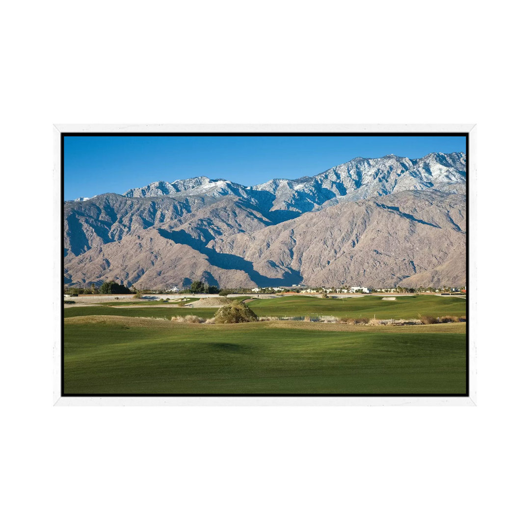 Golfplatz mit Bergkette, Desert Princess Country Club, Palm Springs, Riverside County, USA