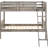 Weathered Taupe Twin Bunk Bed, Convertible To Two Beds, , And Guardrails, Engineered Wood For Bedroom Design Bed In Taupe, Design, Slatted Re - Configuring