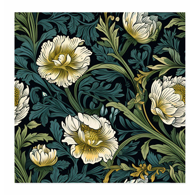 «Botanical William Morris Floral», reproduction d'art classique non encadrée