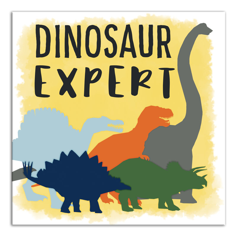 Art sur toile dinosaur expert Whitner, H 12 po x l 12 po x P 1,25 po