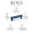 ROUS Hardware Mid-Century Modern Cabinet Handle, 7", Polo (Navy Blue)-111786457-111786459