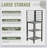 Outdoor Kitchen Island with Storage, Aluminum, Double Storage Rack