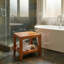 Banc de douche teck l 16,75" Yemanja