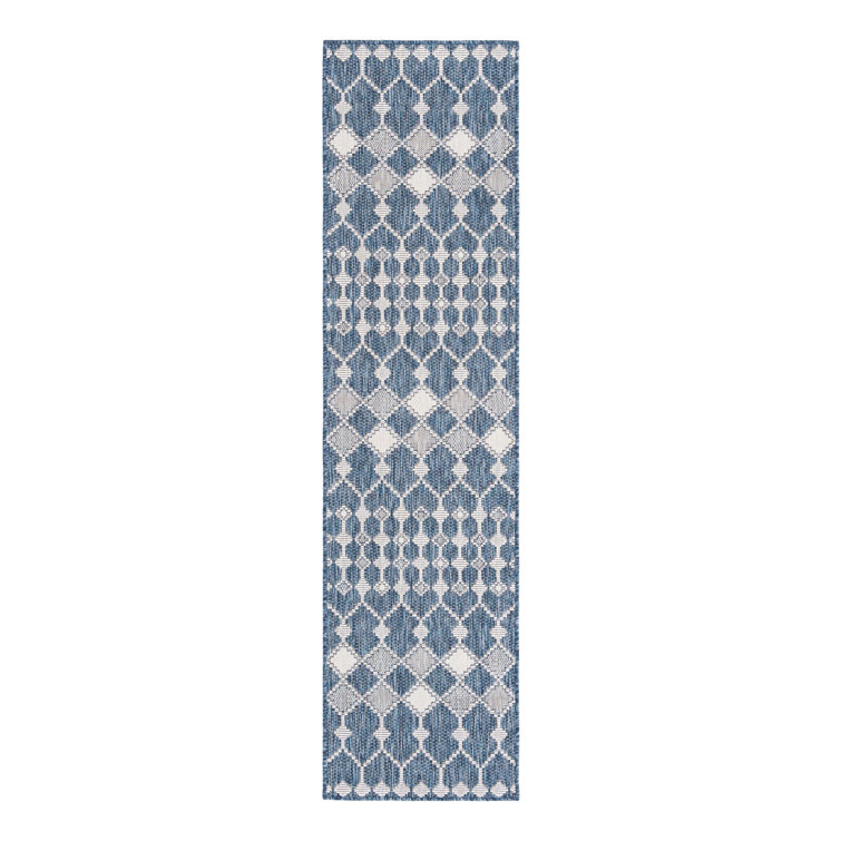 Blue Traliccio Indoor/Outdoor Trellis Rug