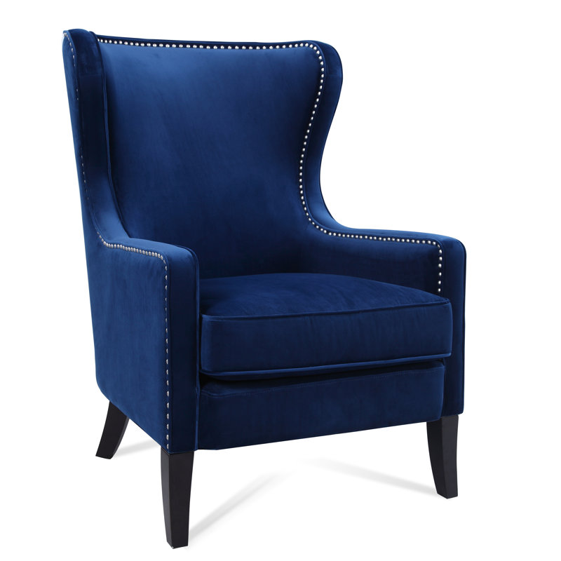Velvet Armchair, Blue